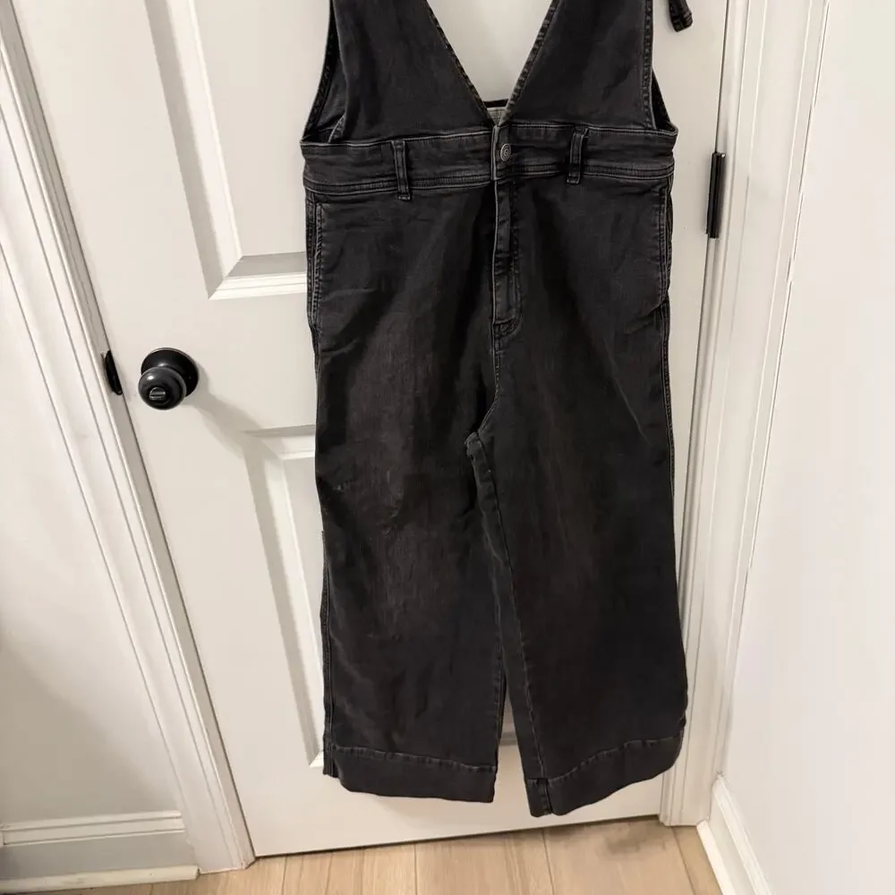 NWOT Free People Wide Leg A Line Jean Overalls Size 12